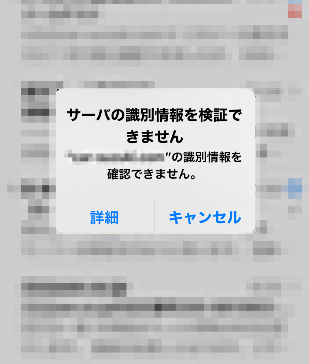 メールサーバーを変更した際、サーバーの識別情報を検証できませんと出て、詳細を押しても、繰り返し表示される場合 iphone ios FULL WEB DESIGN★春日井ホームページ制作 メールサーバーを変更した際、サーバーの識別情報を検証できませんと出て、詳細を押しても、繰り返し表示される場合 iphone ios FULL WEB DESIGN★春日井ホームページ制作